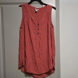 Sonoma Women's Sleeveless Blouse - Terracotta